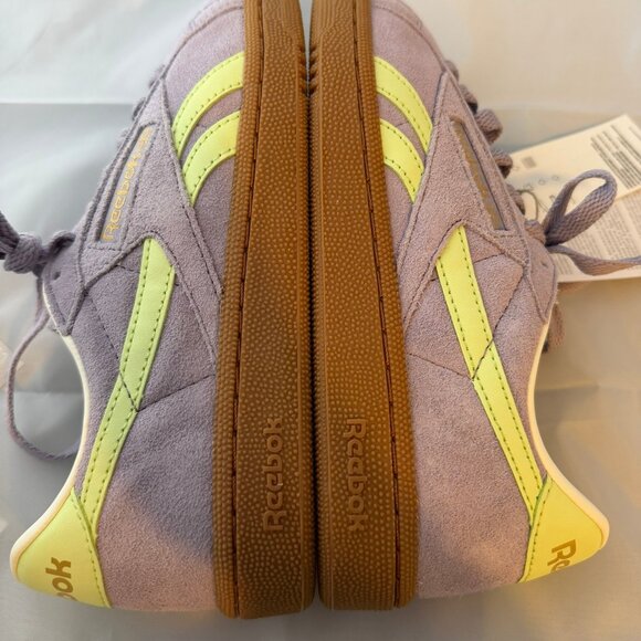 Reebok  Club C Ground Sneakers 'Purple/Lime'  Women Size 6  NEW with box - Picture 6 of 9